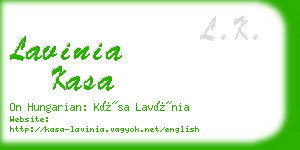 lavinia kasa business card